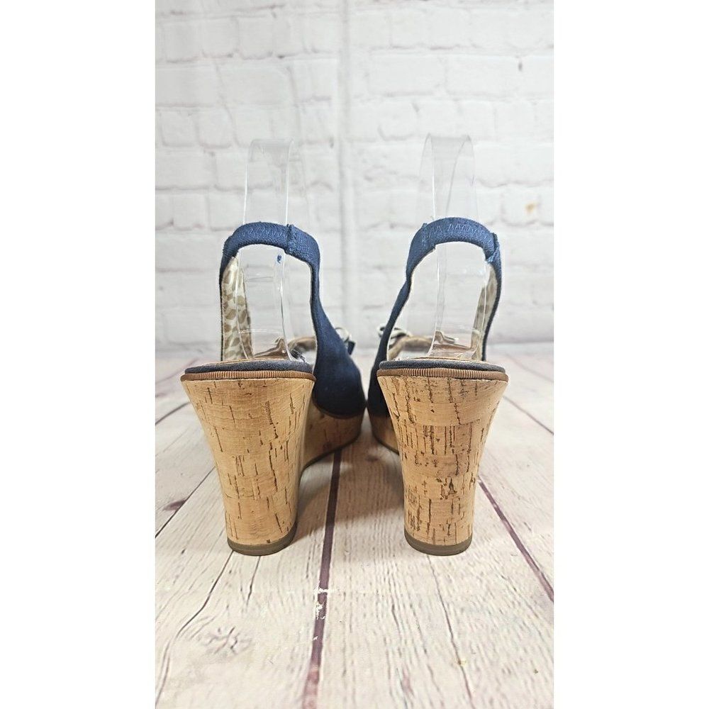 Sperry Open-Toe Cork Wedge Slingback Sandals Women's Size 8.5 - Picture 6 of 9